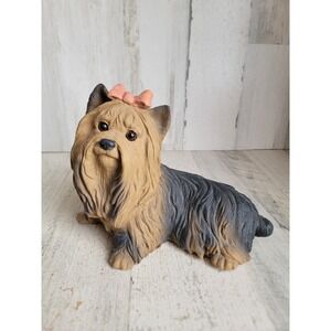 Vintage Yorkie indoor outdoor dog mini puppy pet statue home decor unique